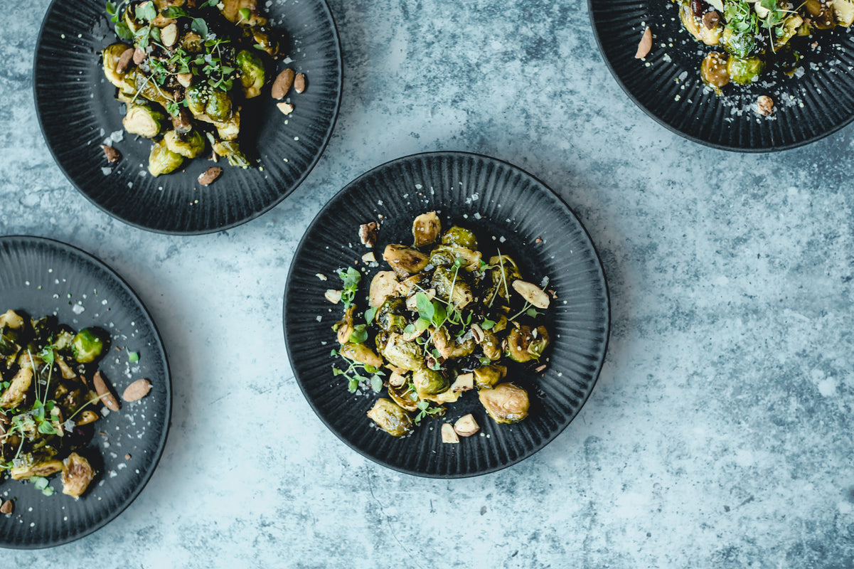 Maple Dijon Brussel Sprouts with Pili Nuts Recipe