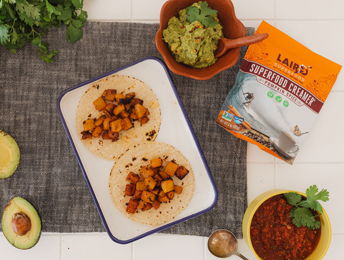 Vegan Butternut Squash Pumpkin Spice Tacos