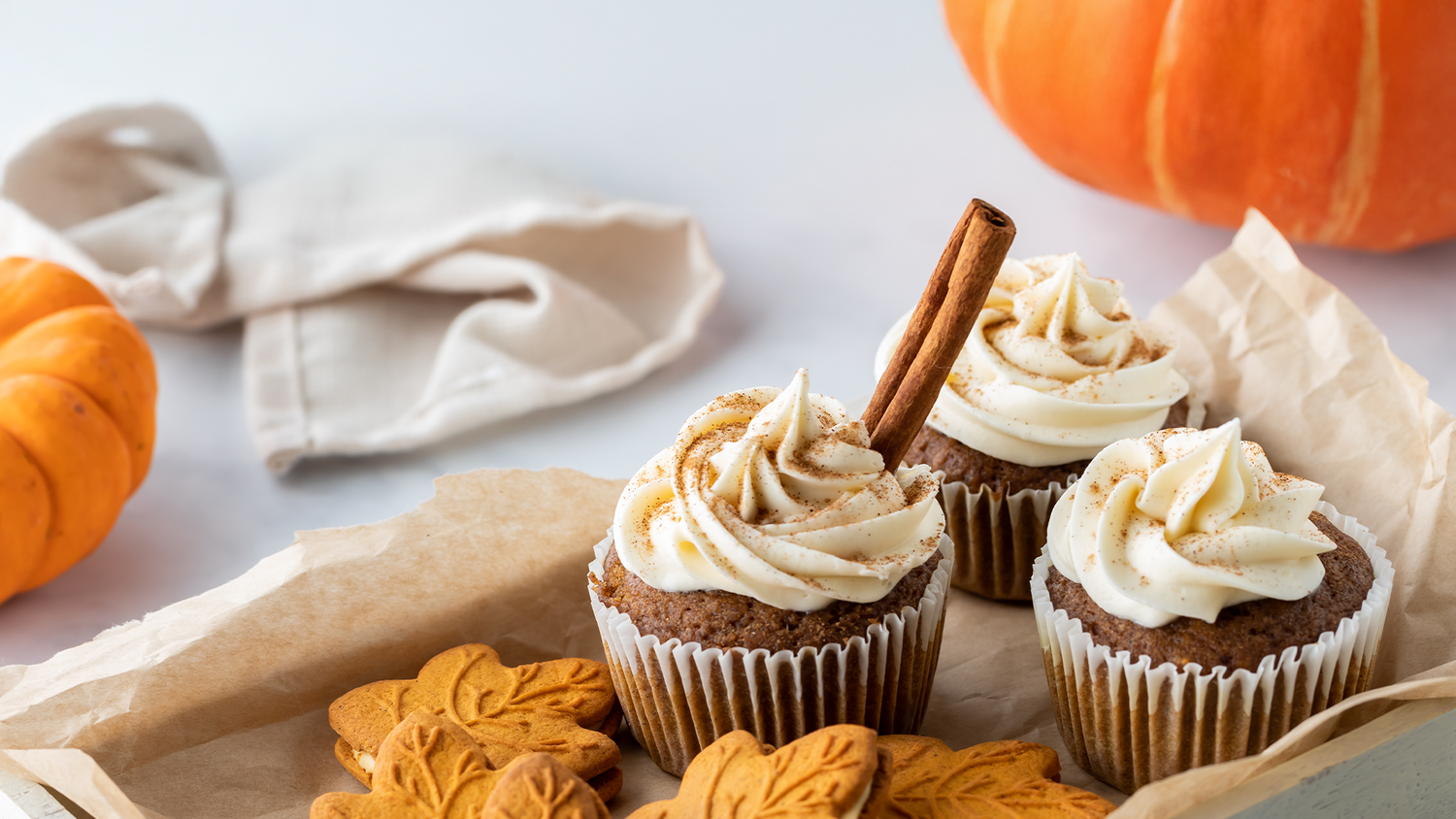 Pumpkin Spice Muffins with Maple Icing