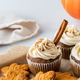 Pumpkin Spice Muffins with Maple Icing