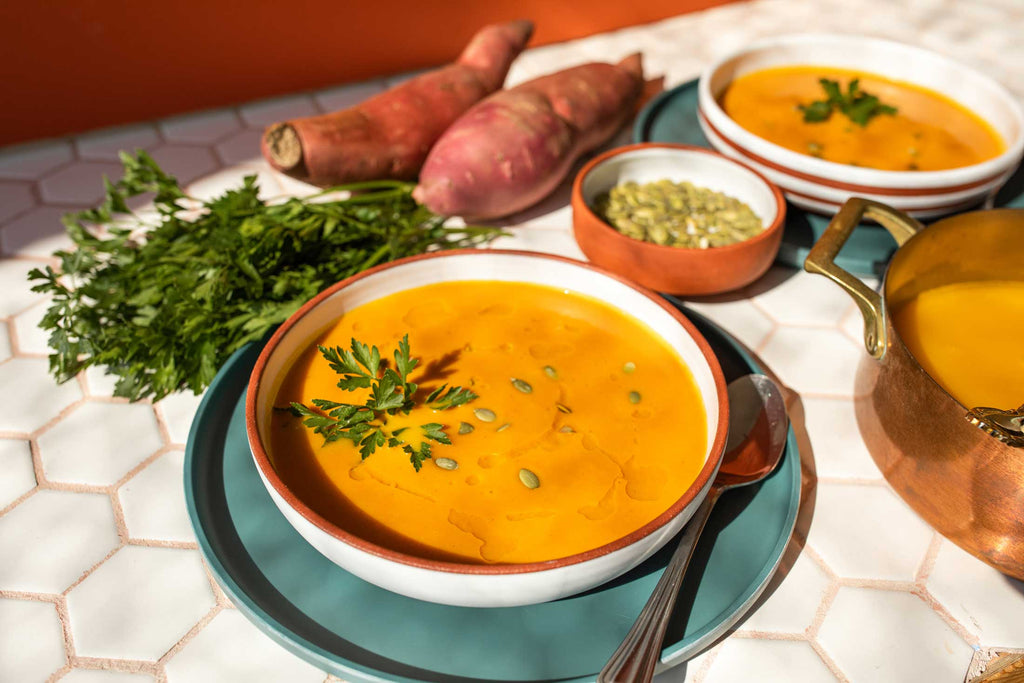 Pumpkin Curry Soup - Kiwi and Carrot