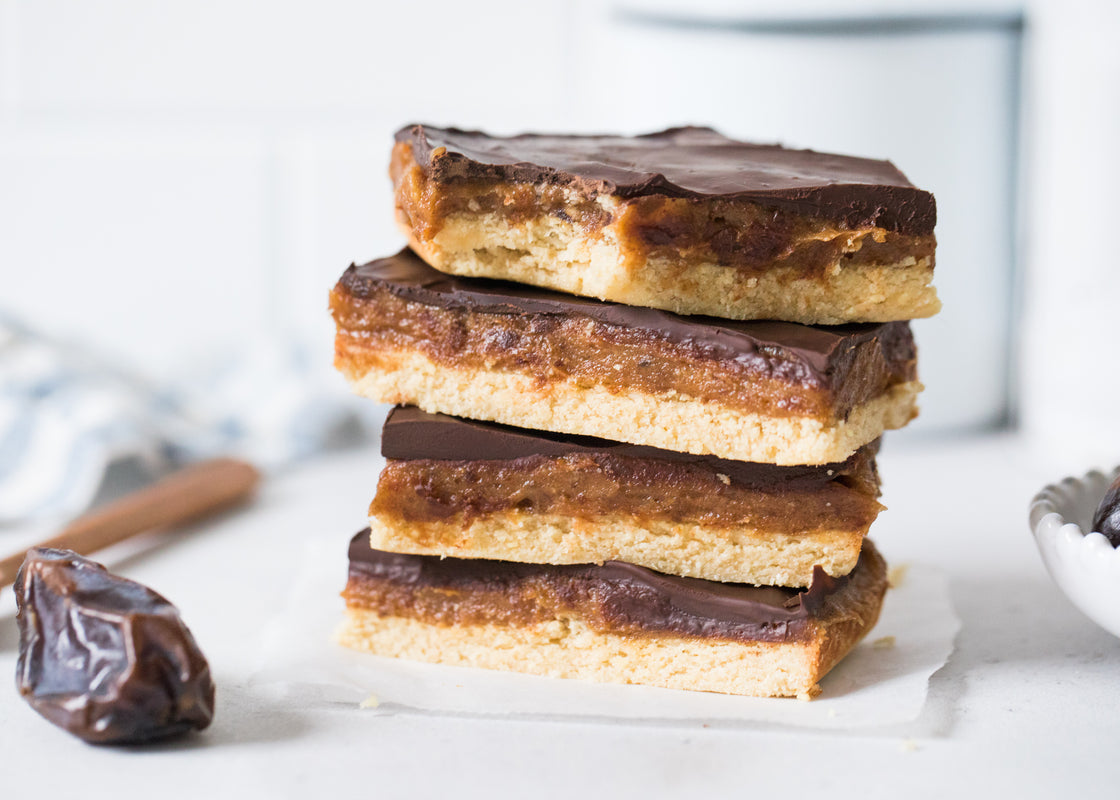 Vegan Twix Bars with Dates