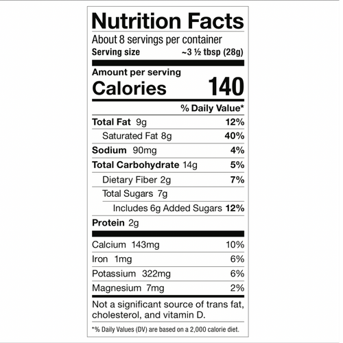 Chai Instafuel Nutrition Fact Panel