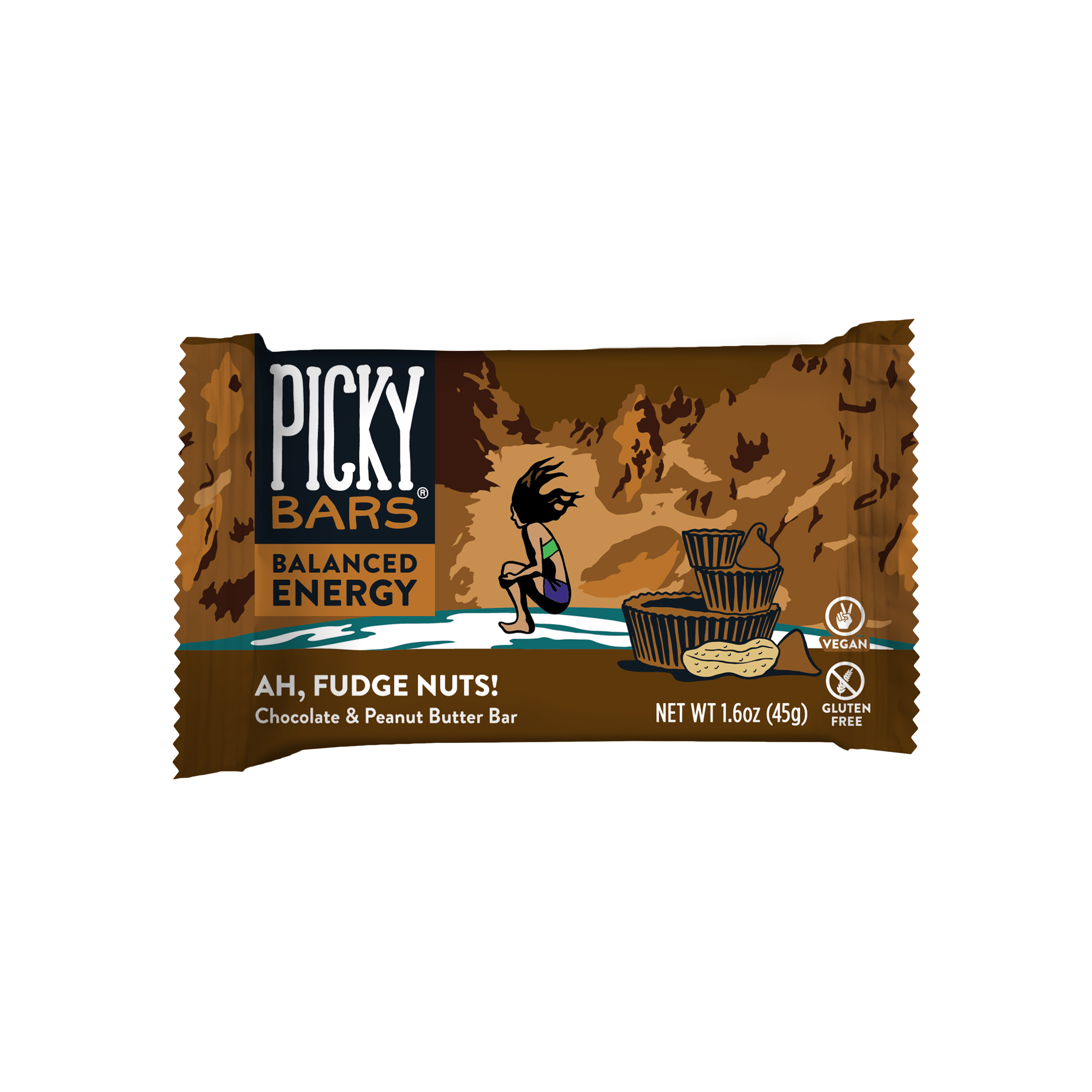 Ah, Fudge Nuts! Bar with Chocolate & Peanut Butter | Laird Superfood