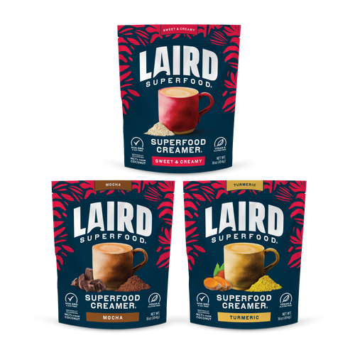 Superfood Creamer® 3-Pack Bundle: Sweet and Creamy Superfood Creamer, Mocha Superfood Creamer and Turmeric Superfood Creamer