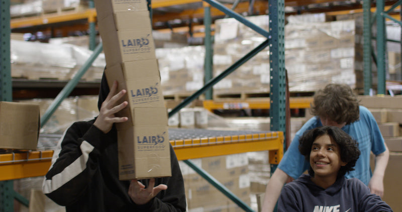 Students helping Laird Superfood