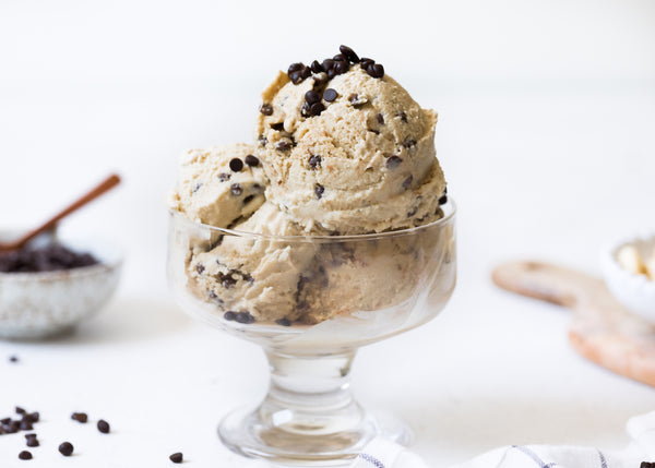Dairy Free, Coconut Coffee Ice Cream with Mushrooms