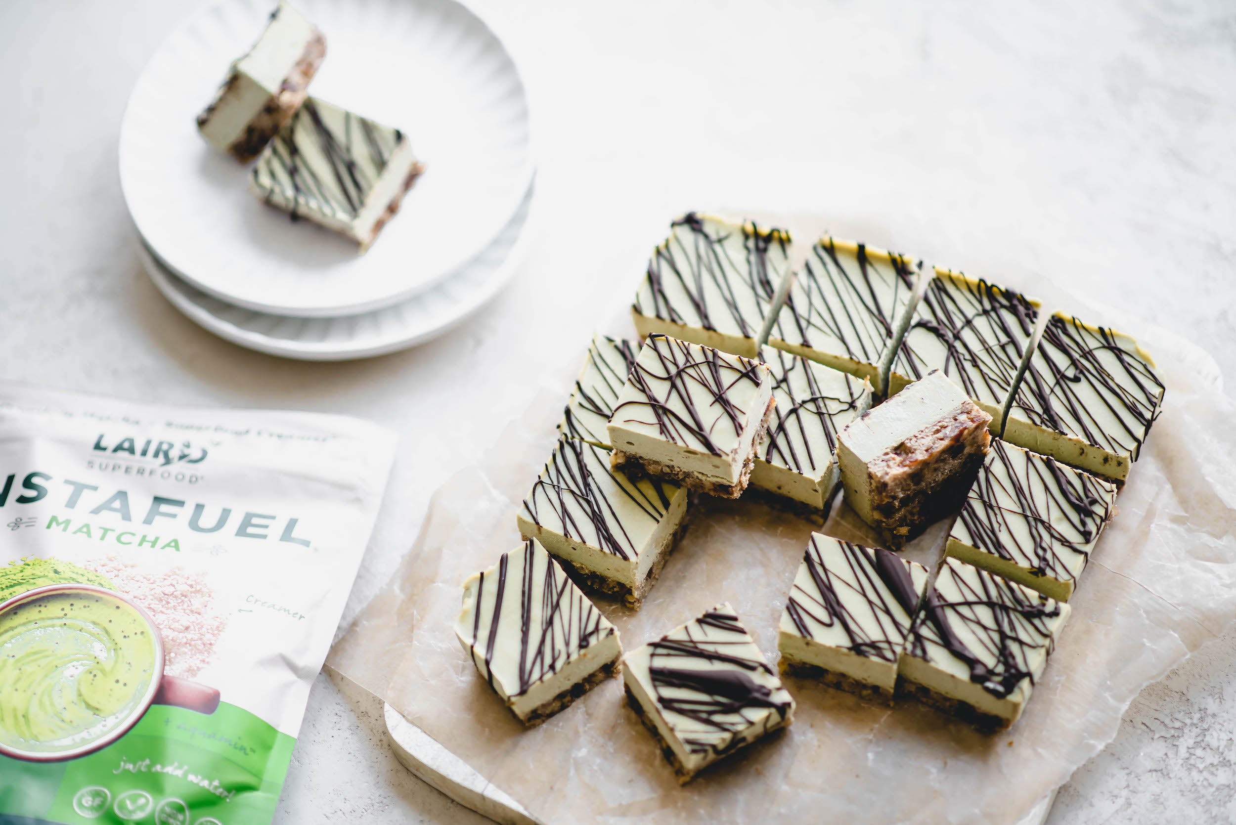 Raw Cranberry Matcha "Cheesecake" Bars Recipe