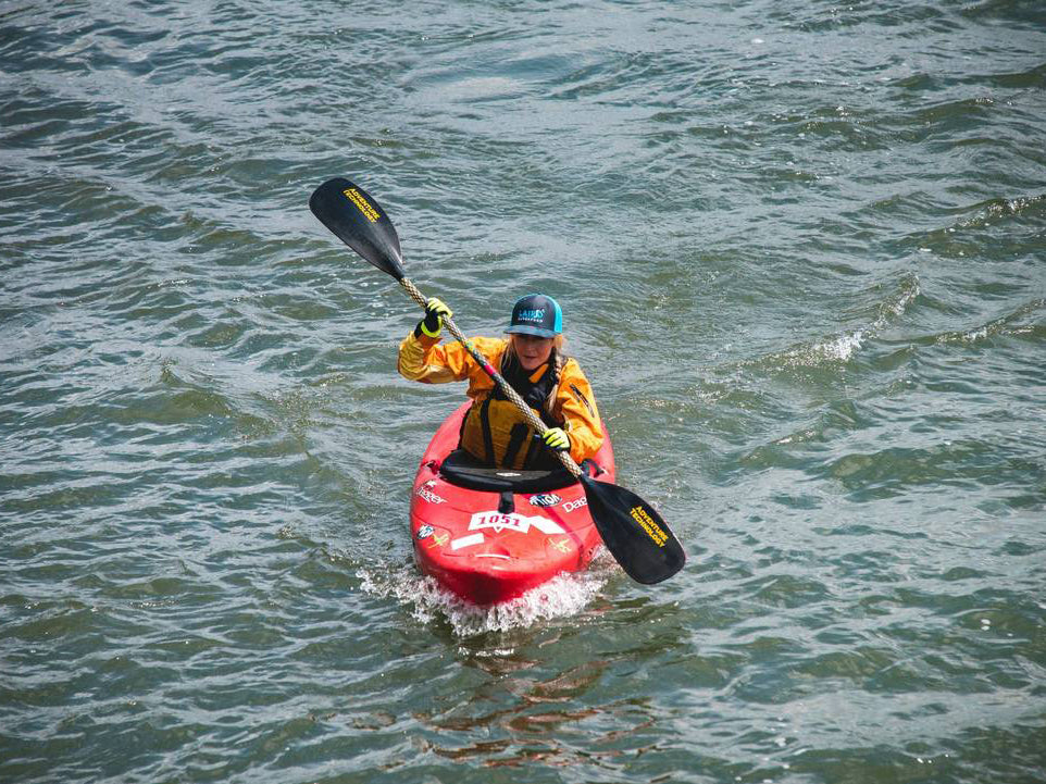 Laird Superfood Employee kayaking