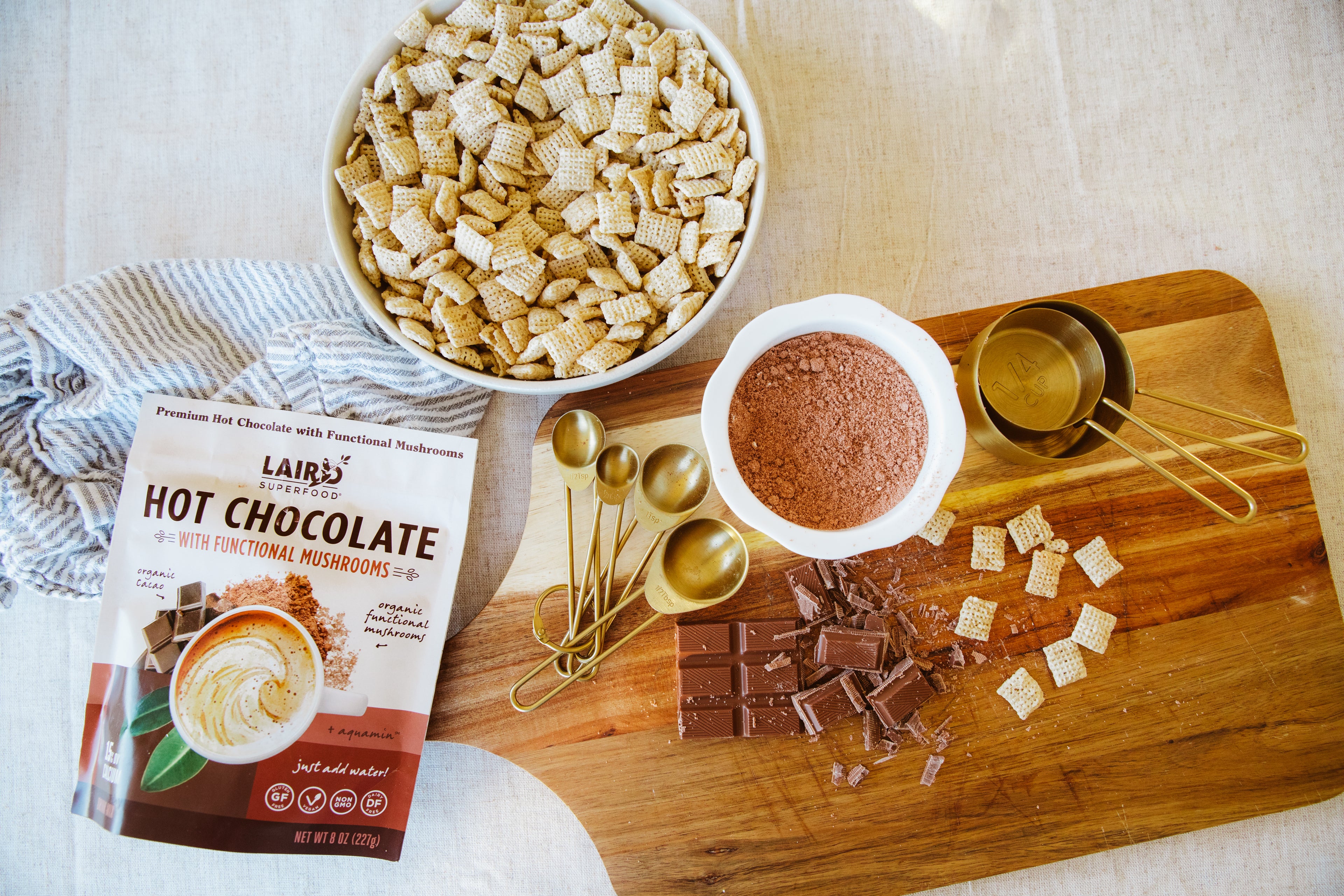 Chocolate Party Mix Recipe with Maitake, Reishi, and Chaga