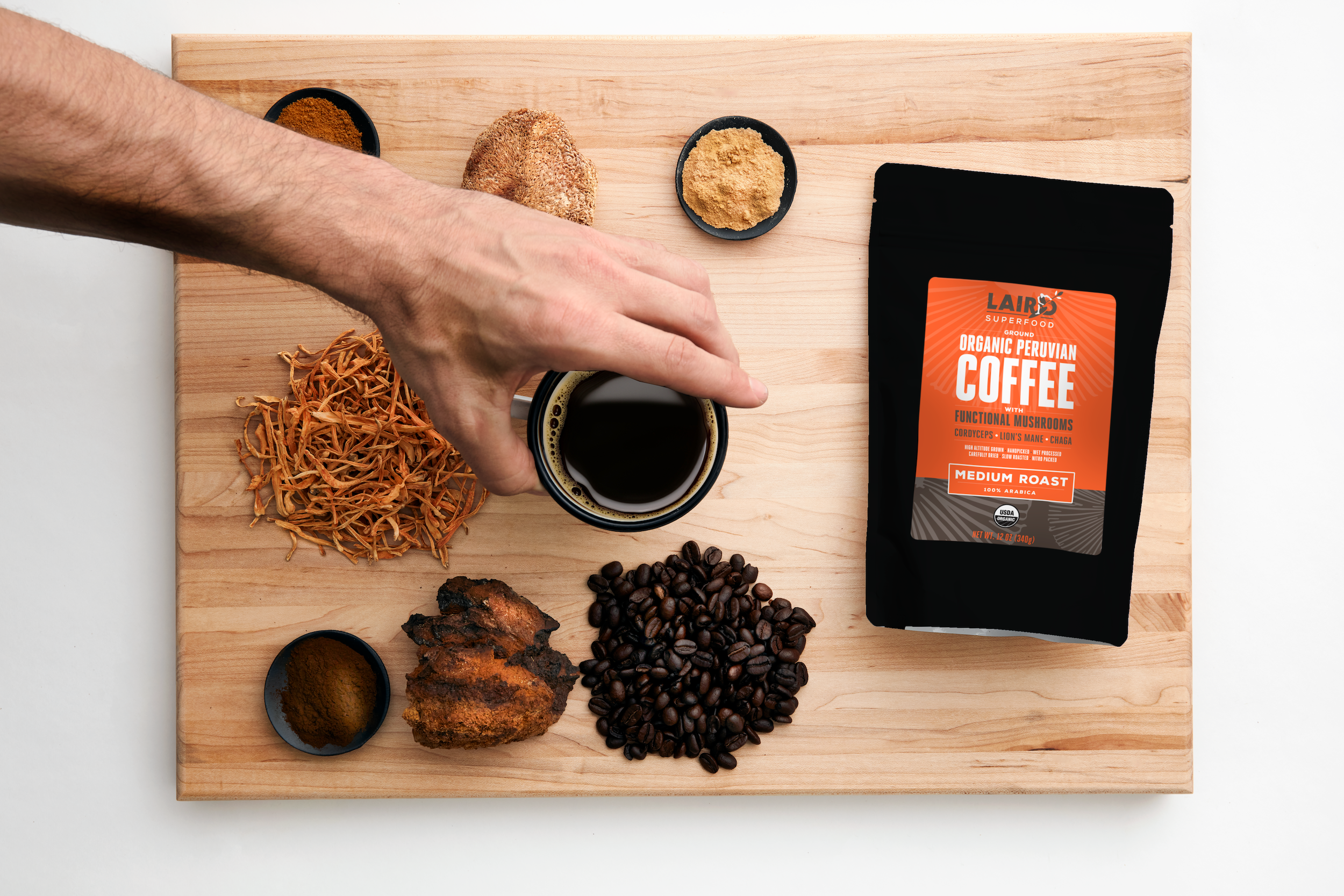 Laird Superfood Ground Coffee with Functional Mushroms