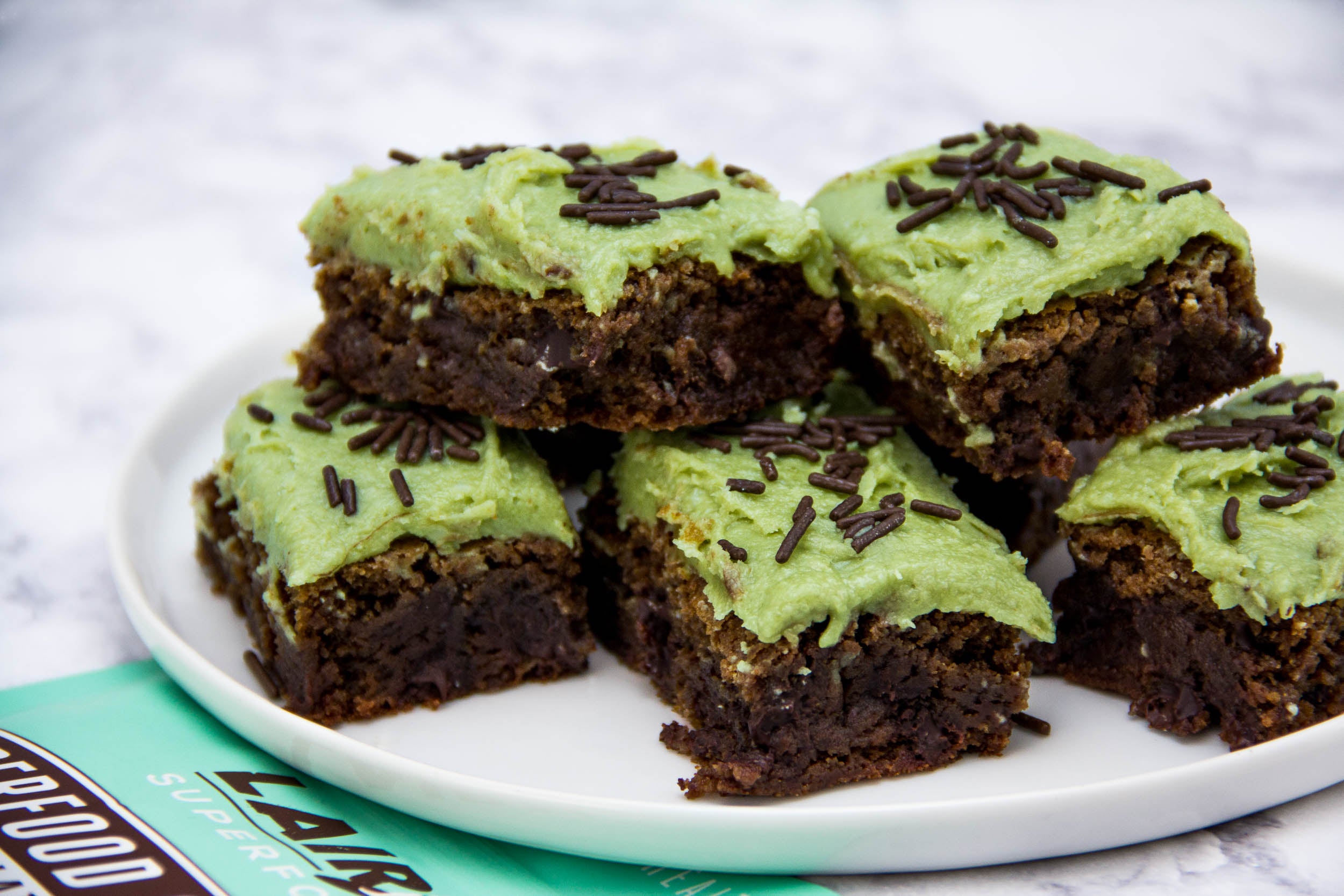 Chocolate Mint Brownies with Matcha Frosting | Plant-Based, Laird Superfood