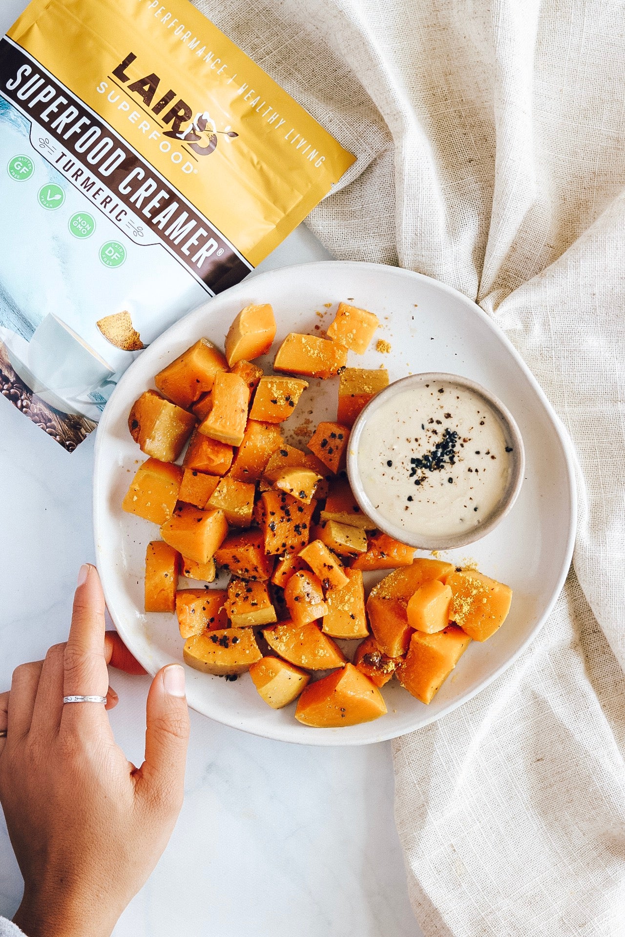 Roasted butternut squash with turmeric recipe