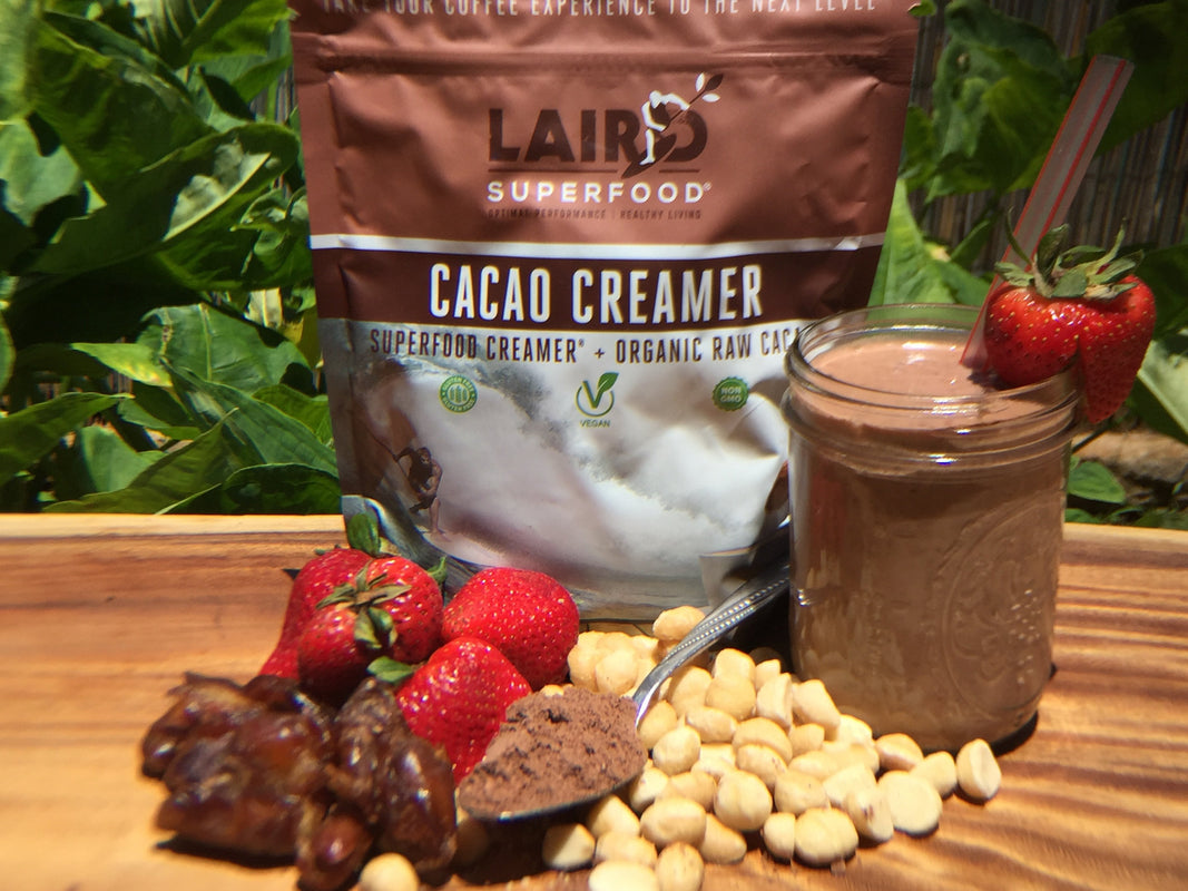 Plant based cacao strawberry smoothie recipe