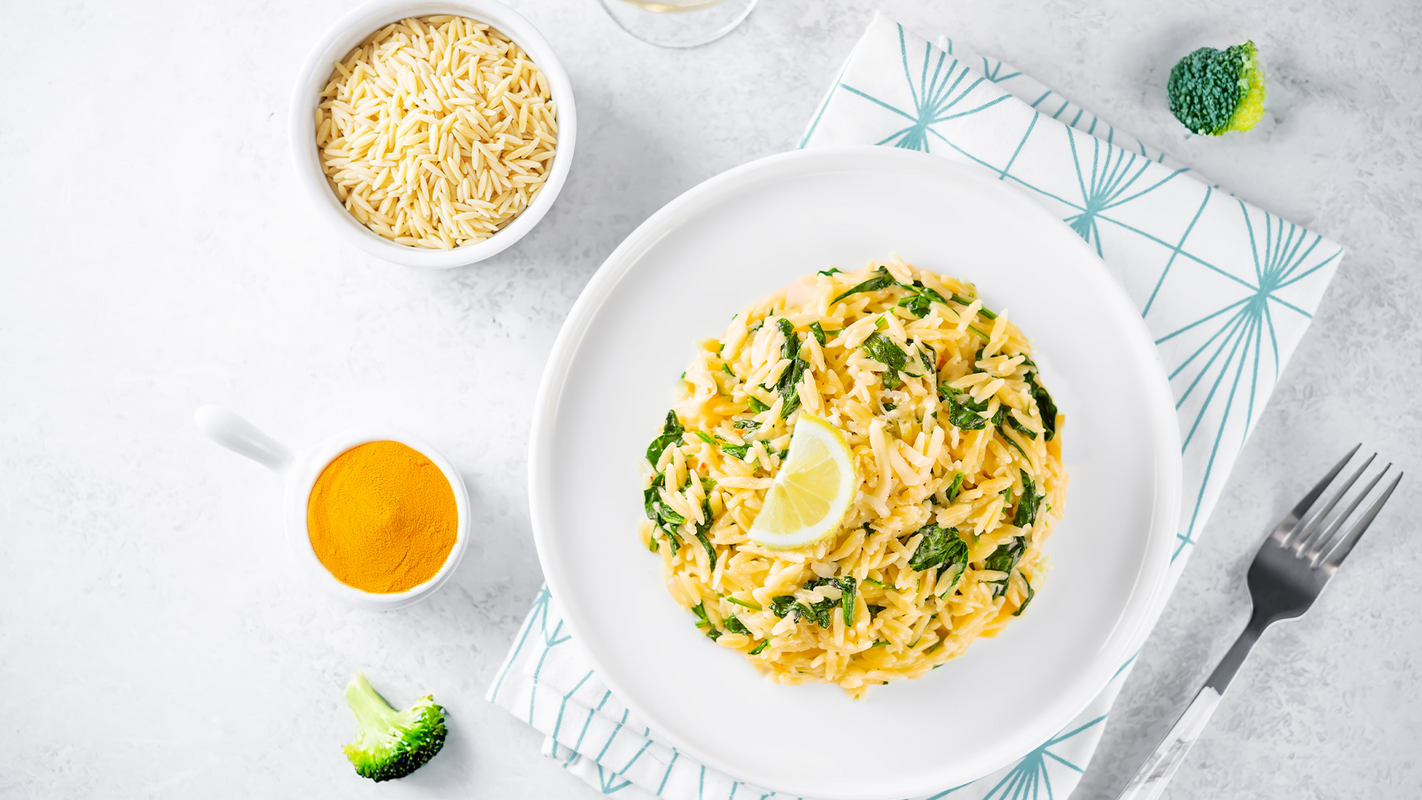 Creamy Broccili Orzo Bake