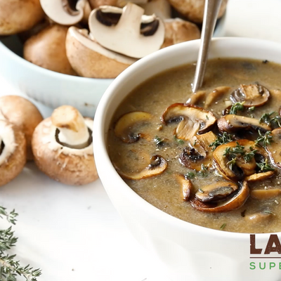 Plant-based, mushroom soup recipe