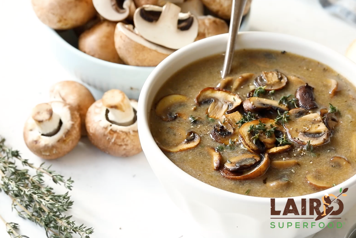 Plant-based, mushroom soup recipe