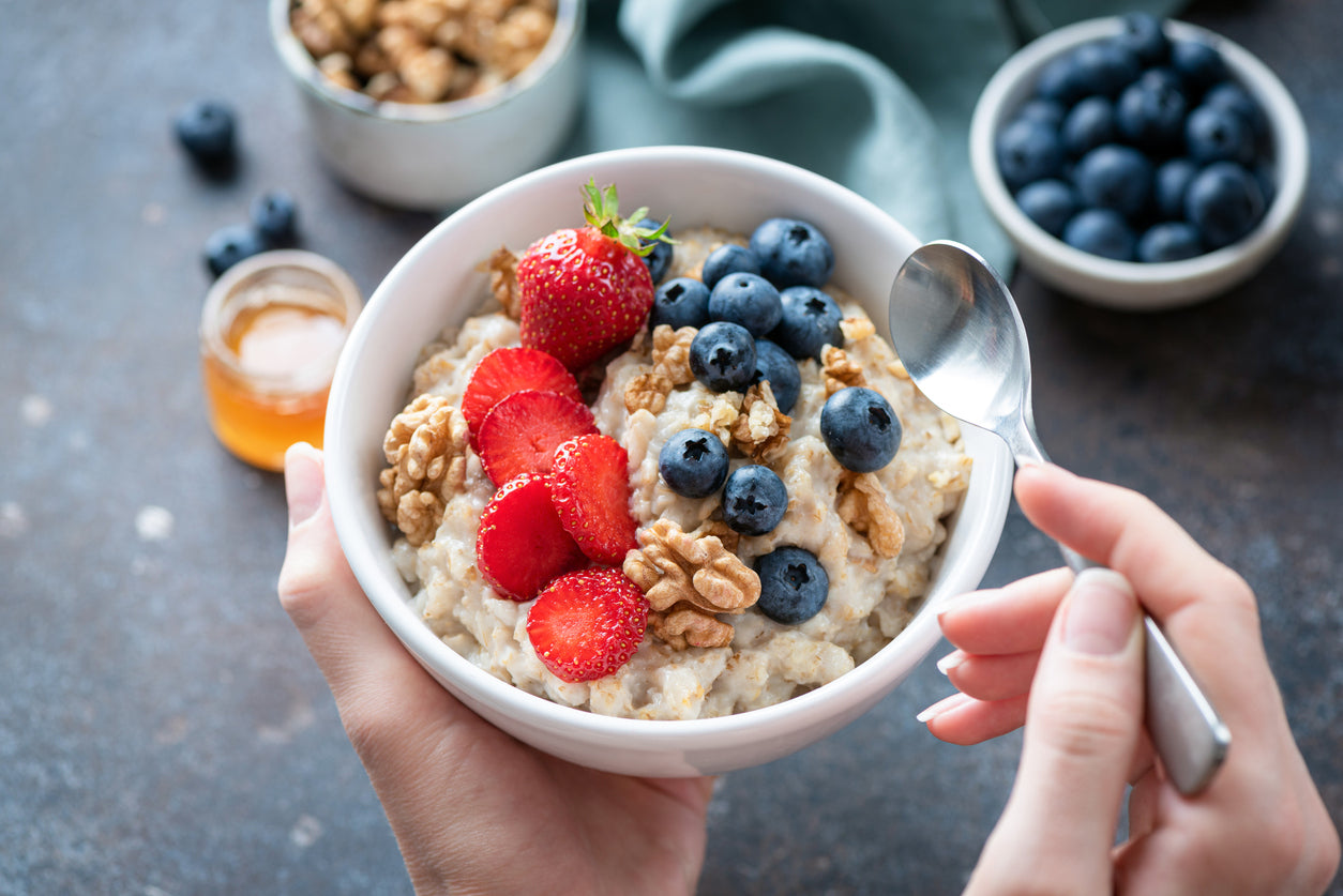 A breakfast bowl made with top superfoods.