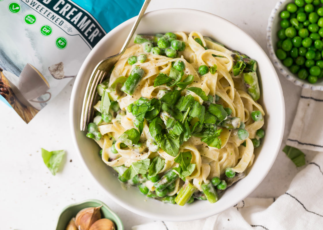 Plant Based Pasta with Laird Superfood Creamer