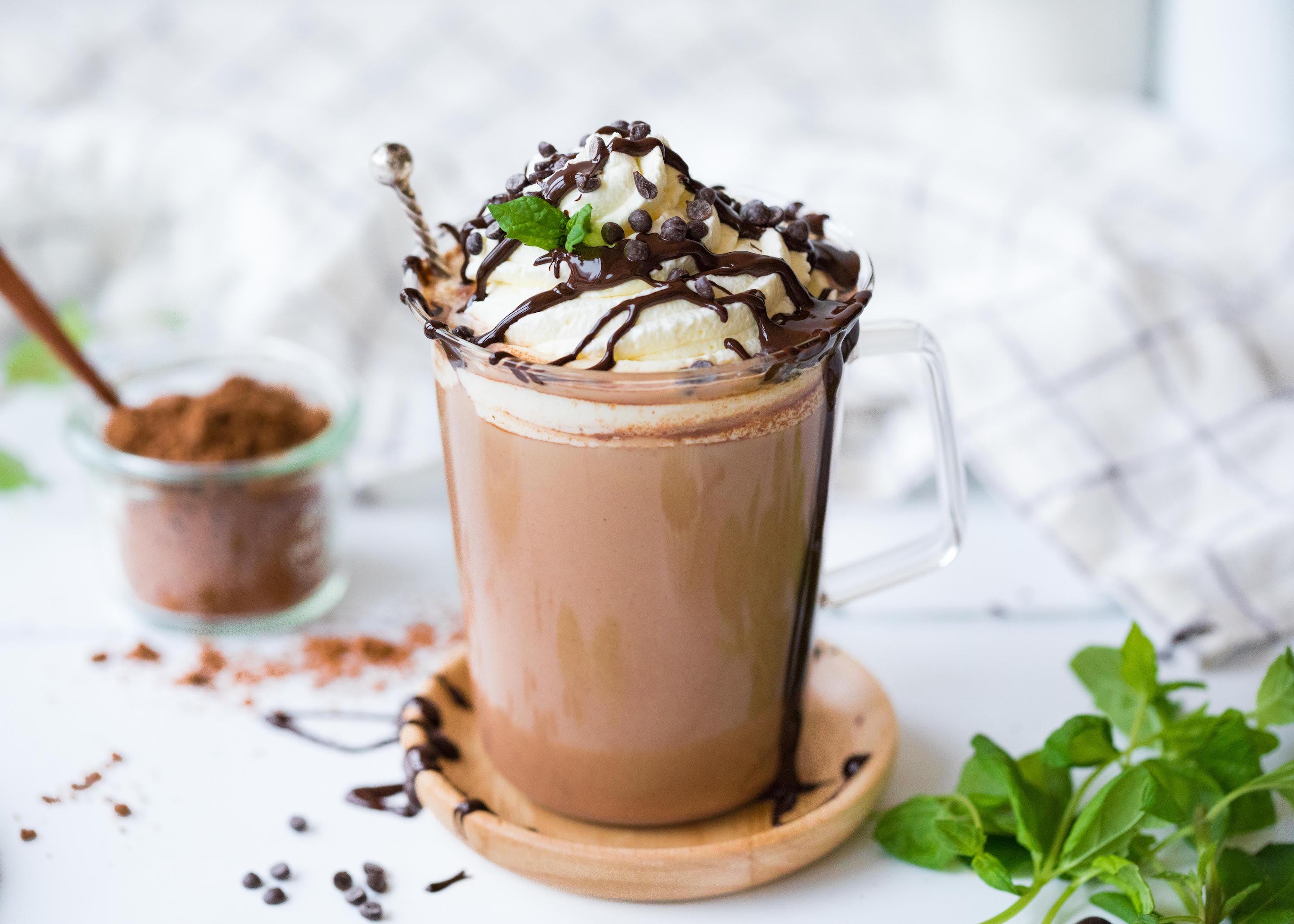Plant-based, vegan peppermint mocha recipe