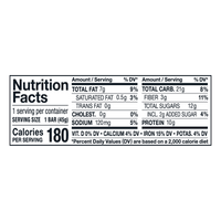 Apple Cinnawin Protein Bar nutrition fact panel