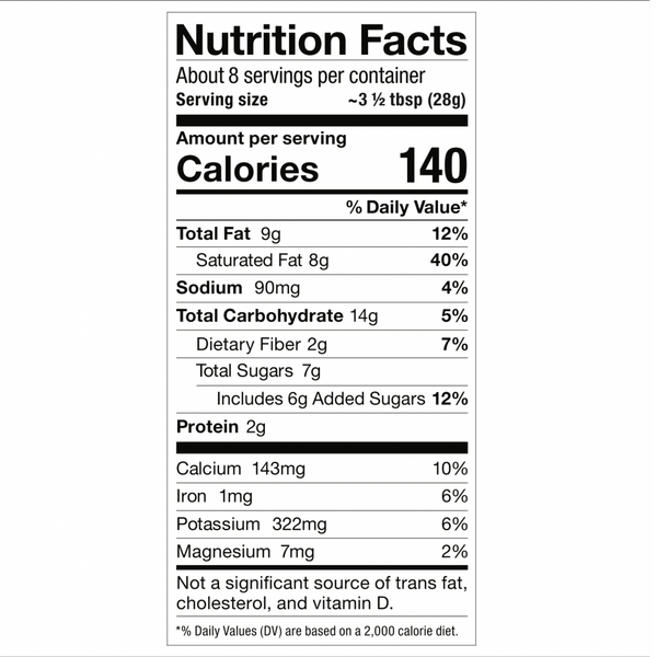 Chai Instafuel Nutrition Fact Panel