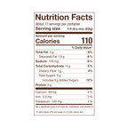 the nutrition fact panel of Laird Superfood double chocolate chip cookie mix