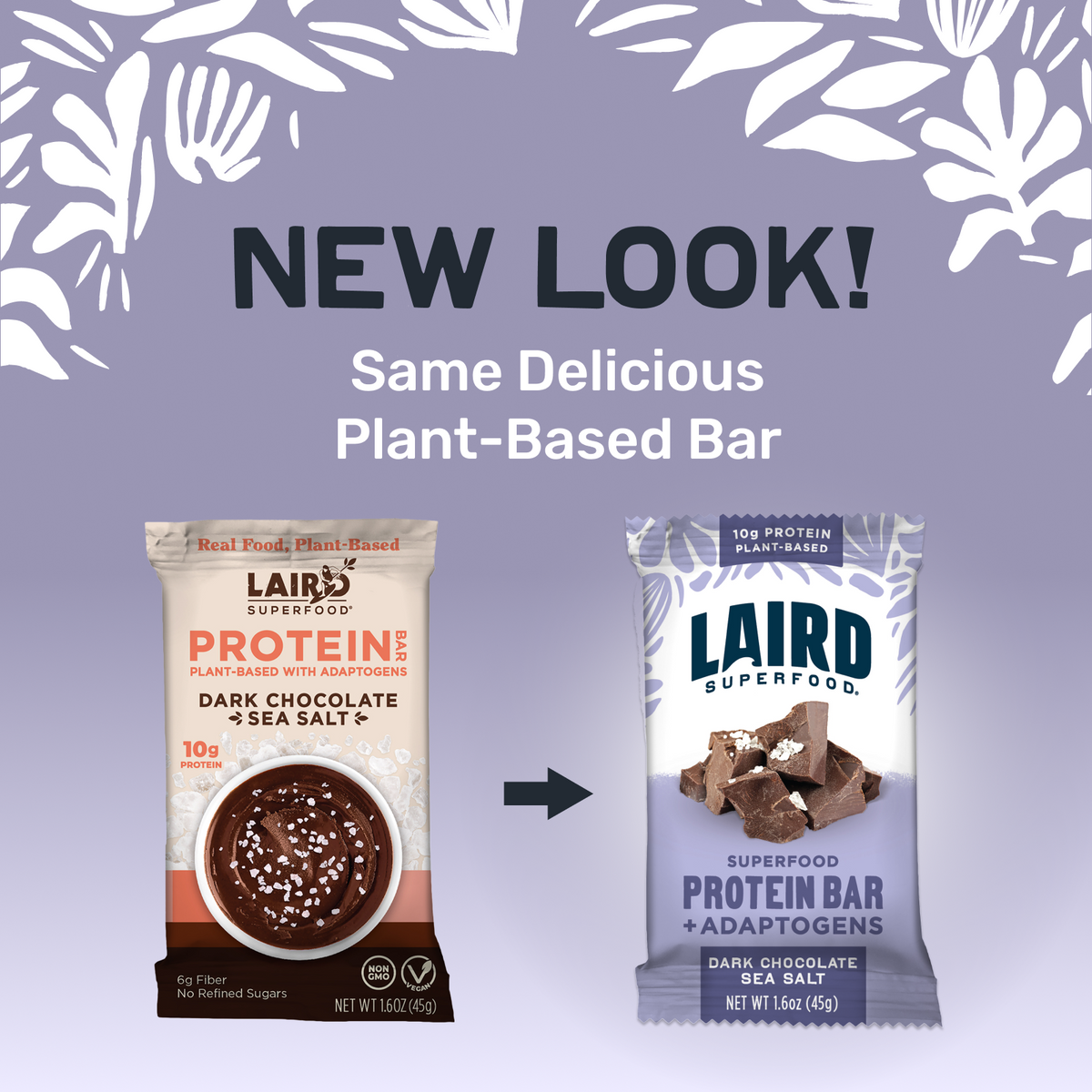 Dark Chocolate Sea Salt Protein Bars with Adaptogens Laird Superfood