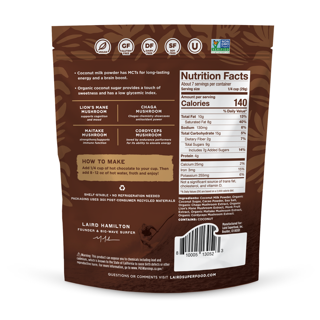 Hot Chocolate with Functional Mushrooms