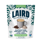 Laird Superfood instant latte package featuring a creamy latte blend with natural ingredients and a vibrant design.