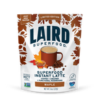 Laird Superfood Superfood Instant Latte package with coffee cup and maple leaf design on a white background