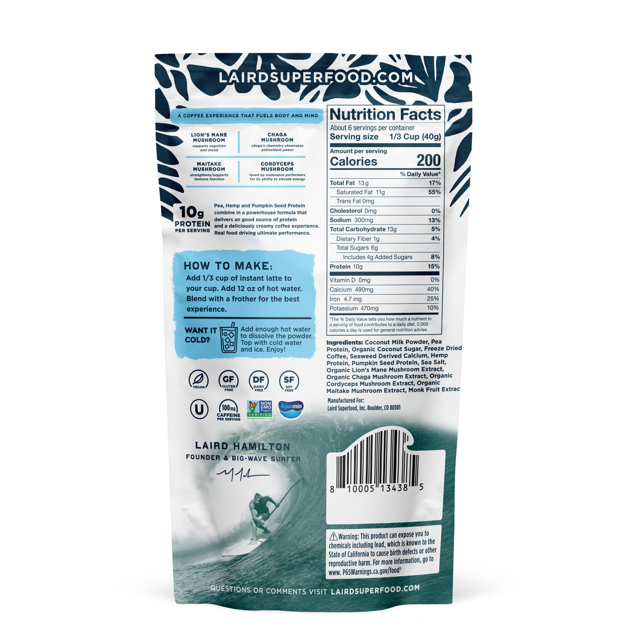 protein instant latte back