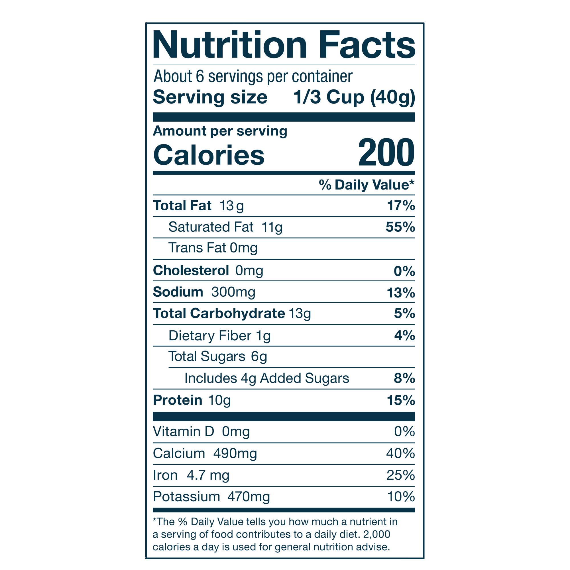 protein instant latte NFP