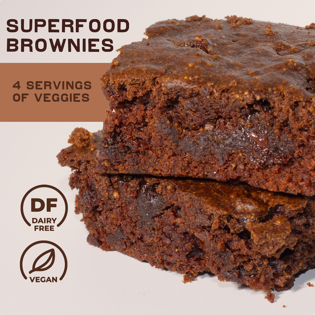 Laird Superfood brownies with benefits shown