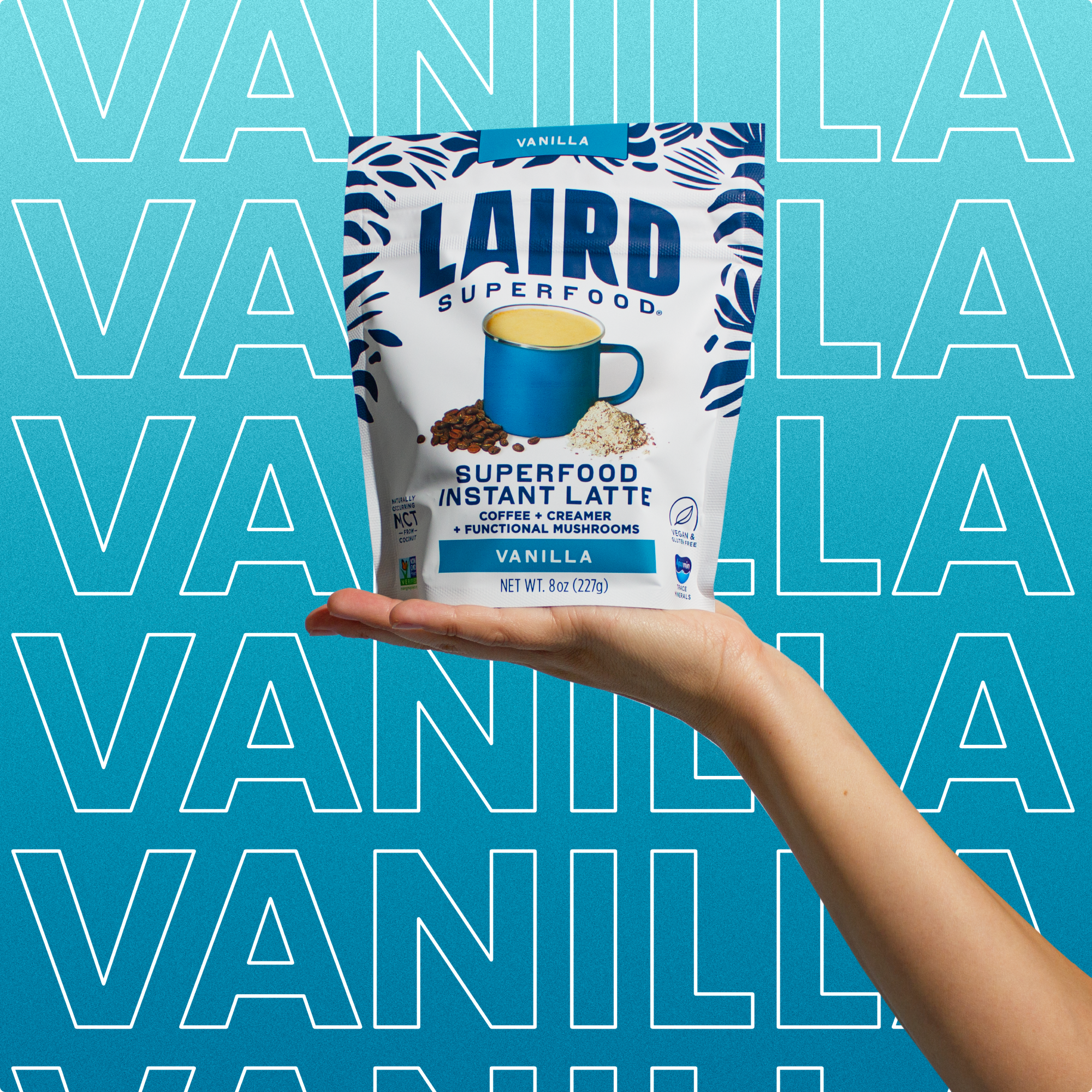 Vanilla superfood instant latte