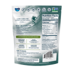 instant coffee back of package from Laird Superfood, featuring a vibrant design and highlighting its organic ingredients.