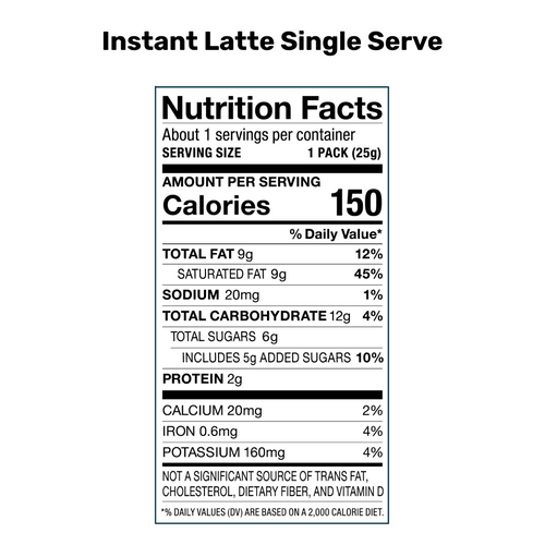 Sweet & Creamy Instant Latte with Adaptogens Single Serve