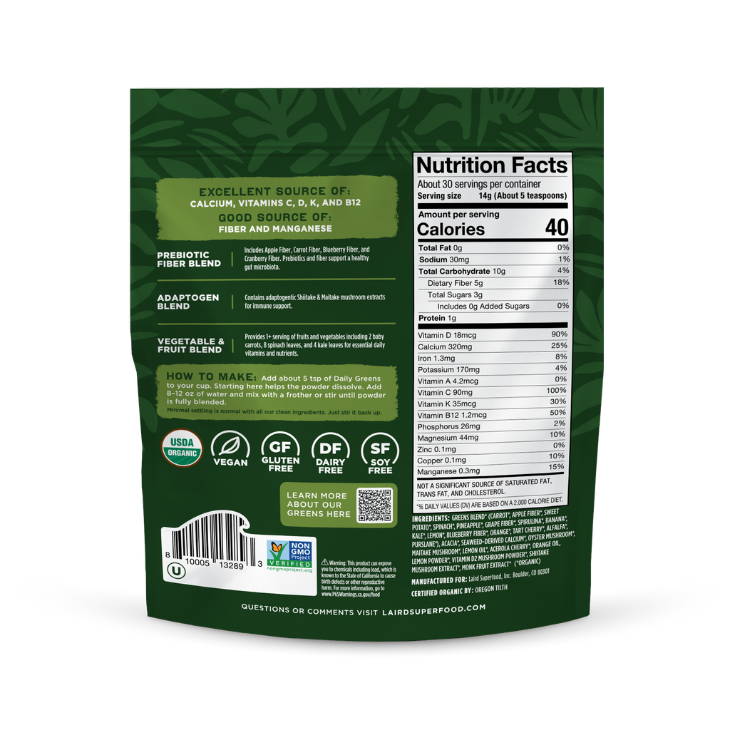 Organic Prebiotic Daily Greens