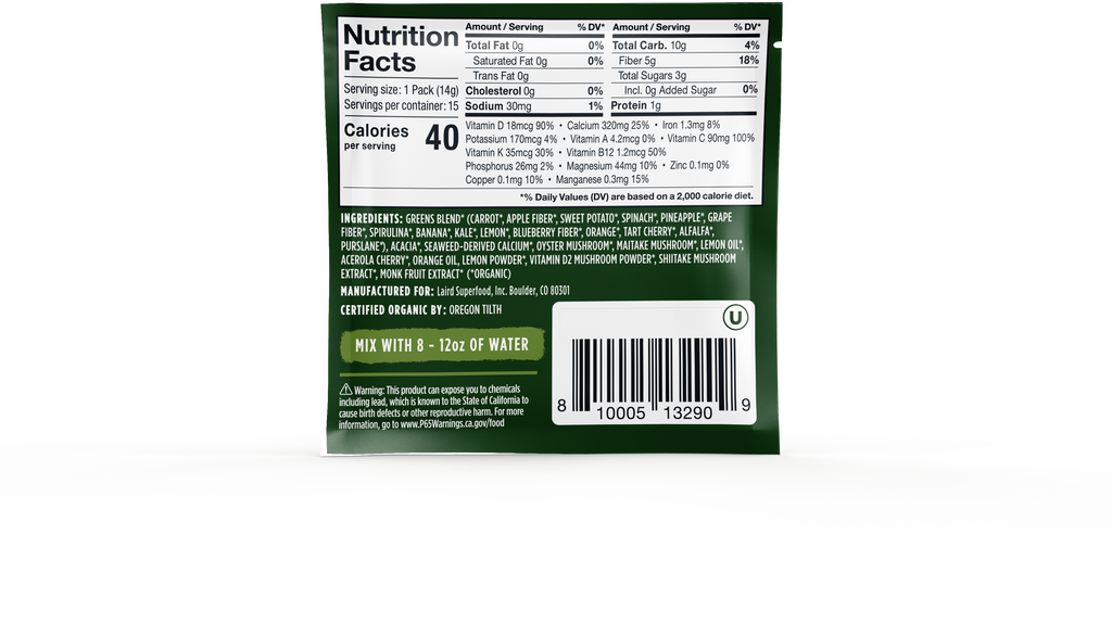 Organic Prebiotic Daily Greens