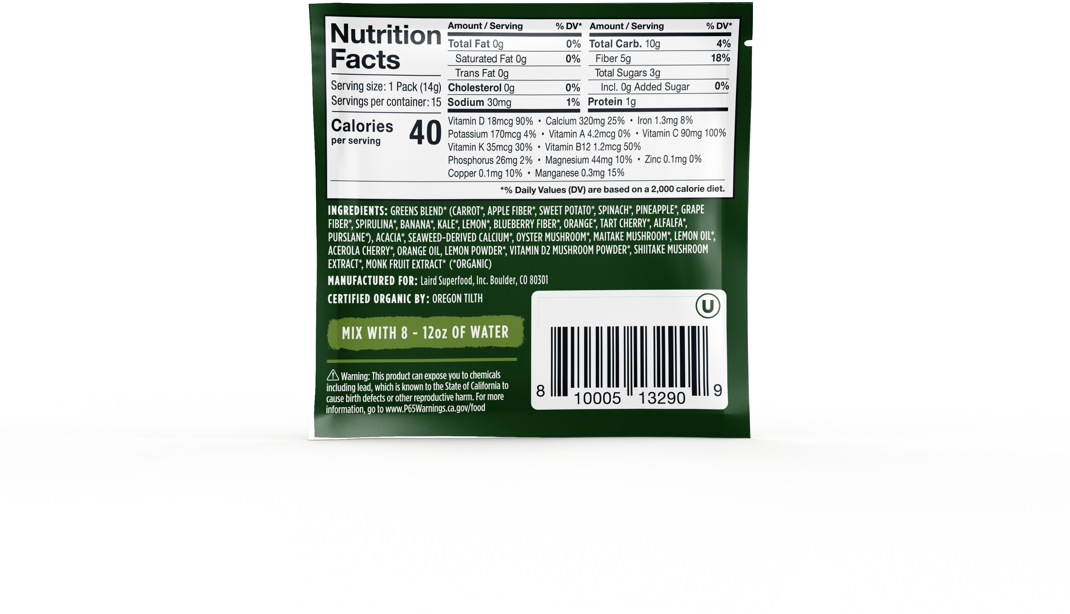 Organic Prebiotic Daily Greens