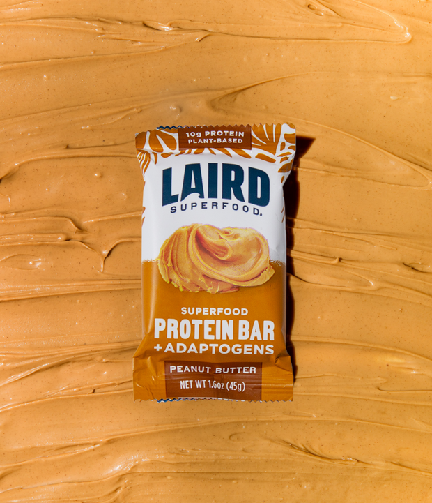 Peanut Butter Protein Bar in peanut butter.