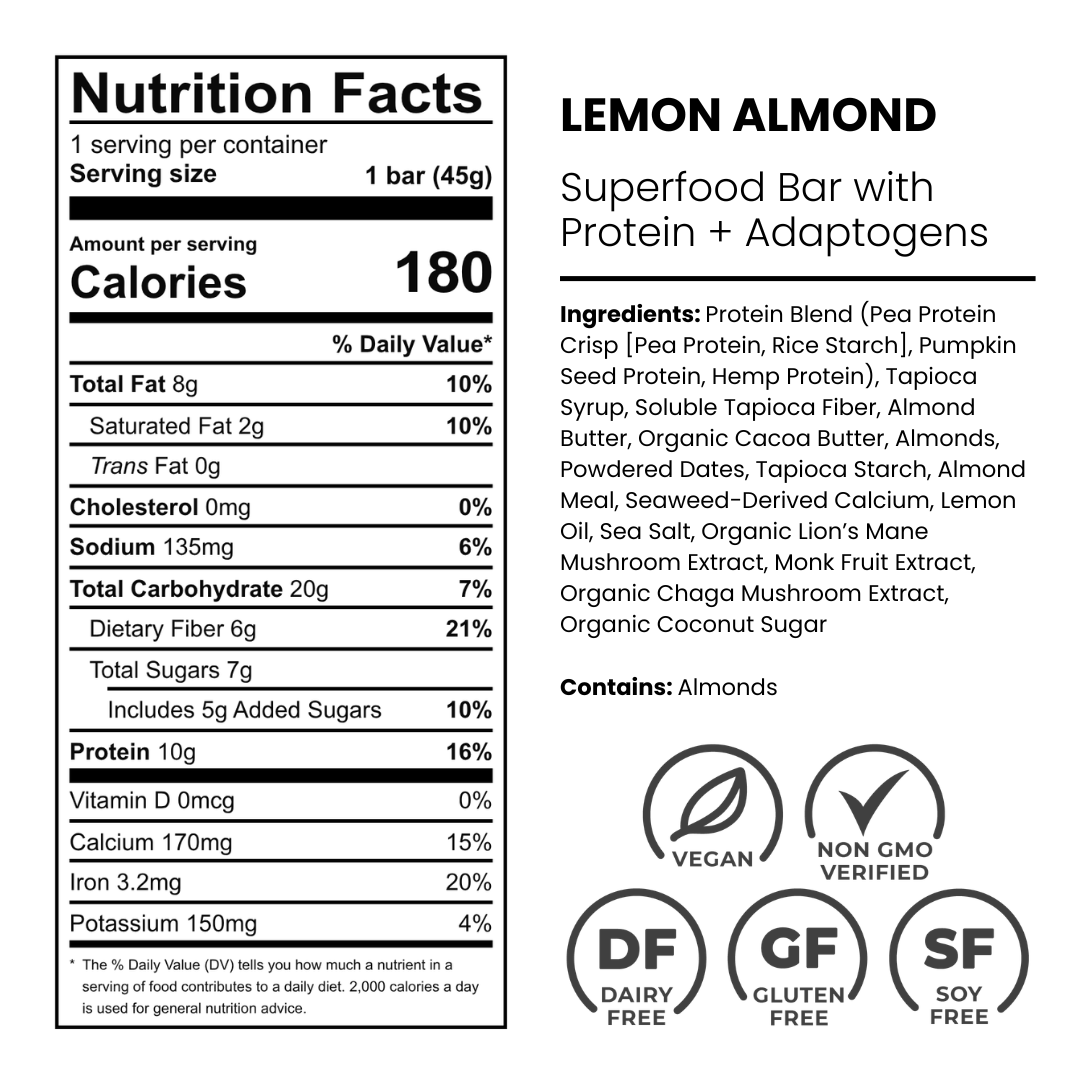 Lemon Almond Superfood Bar (10pck)