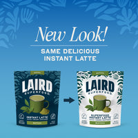 Matcha Instant Latte old package design and new package design
