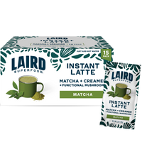 Matcha Instant Latte Single Serving by Laird Superfood 15 pack box