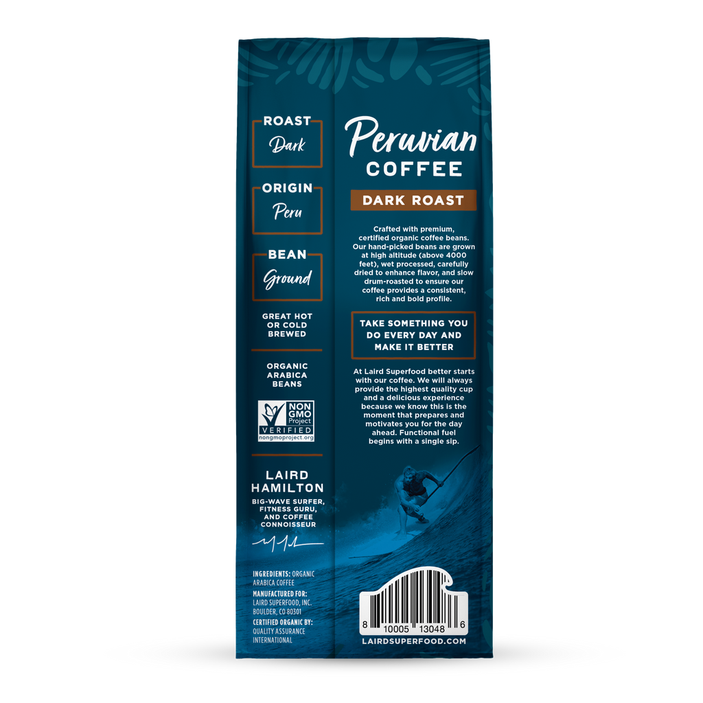 Organic Peruvian Dark Roast Ground Coffee