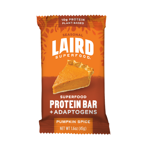 Pumpkin Spice Superfood Protein Bar with Adaptogens Front of Package