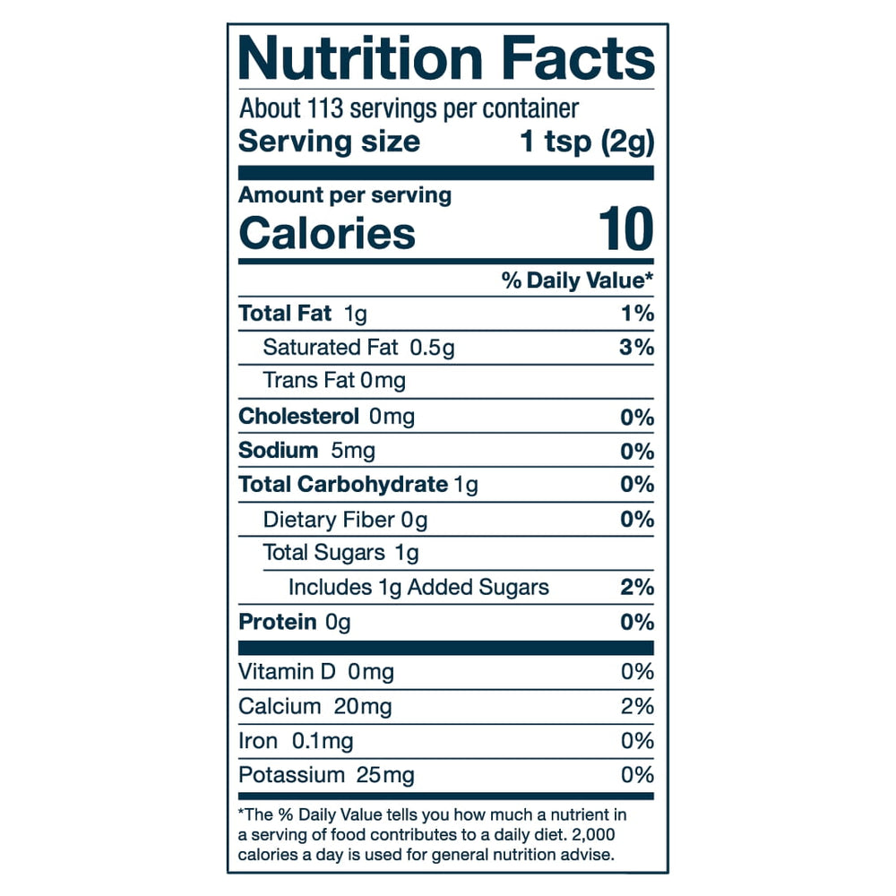 Nutrition Facts Label