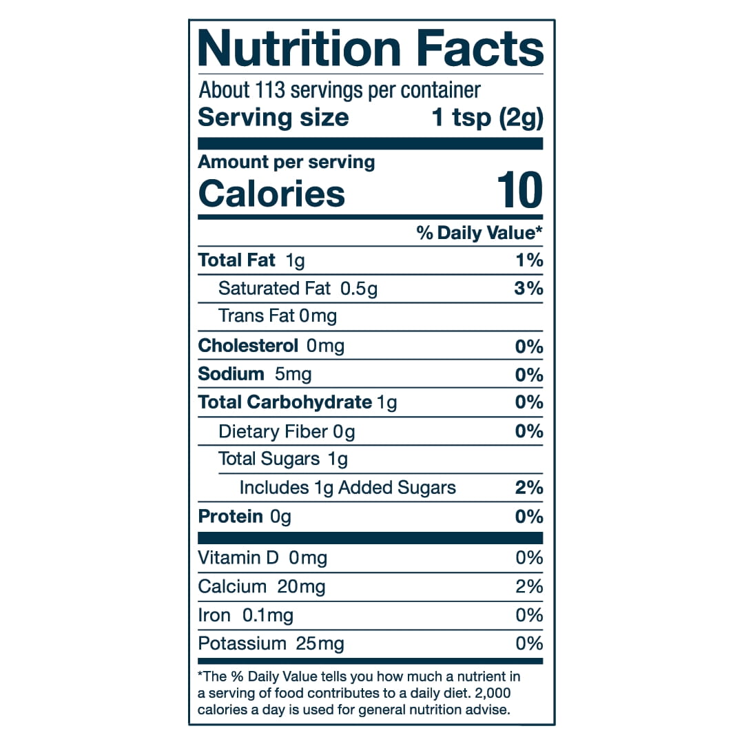 Nutrition Facts Label
