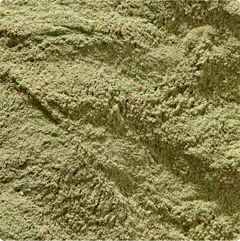 Green powder close-up