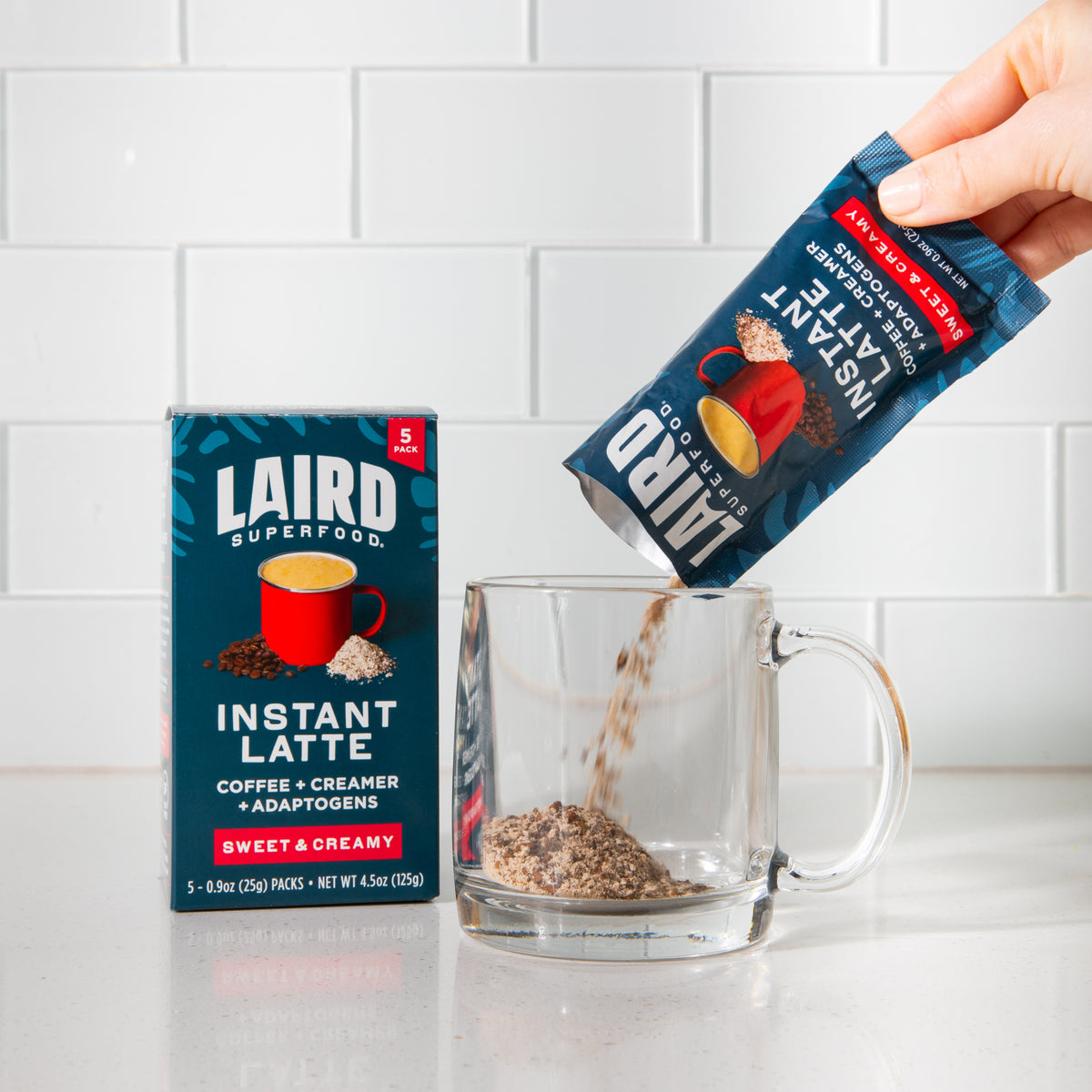 Sweet & Creamy Instant Latte with Adaptogens Single Serve Laird Superfood